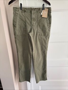 Madewell Olive Green Cropped Utility Pants